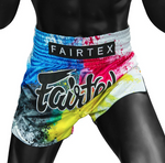 Pre-Order Fairtex Muay Thai Shorts - BS1937 White Acid Jazz