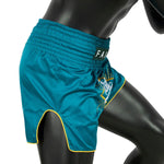 Pre-Order-MUAY THAI SHORTS - BS1907 "FOCUS" Green