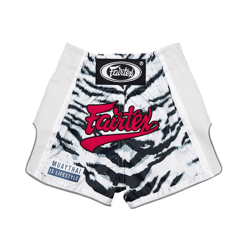 Pre-Order Fairtex Muay Thai Shorts Kids - BSK2103 "White Tiger"