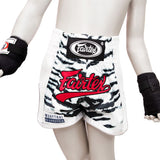 Pre-Order Fairtex Muay Thai Shorts Kids - BSK2103 "White Tiger"